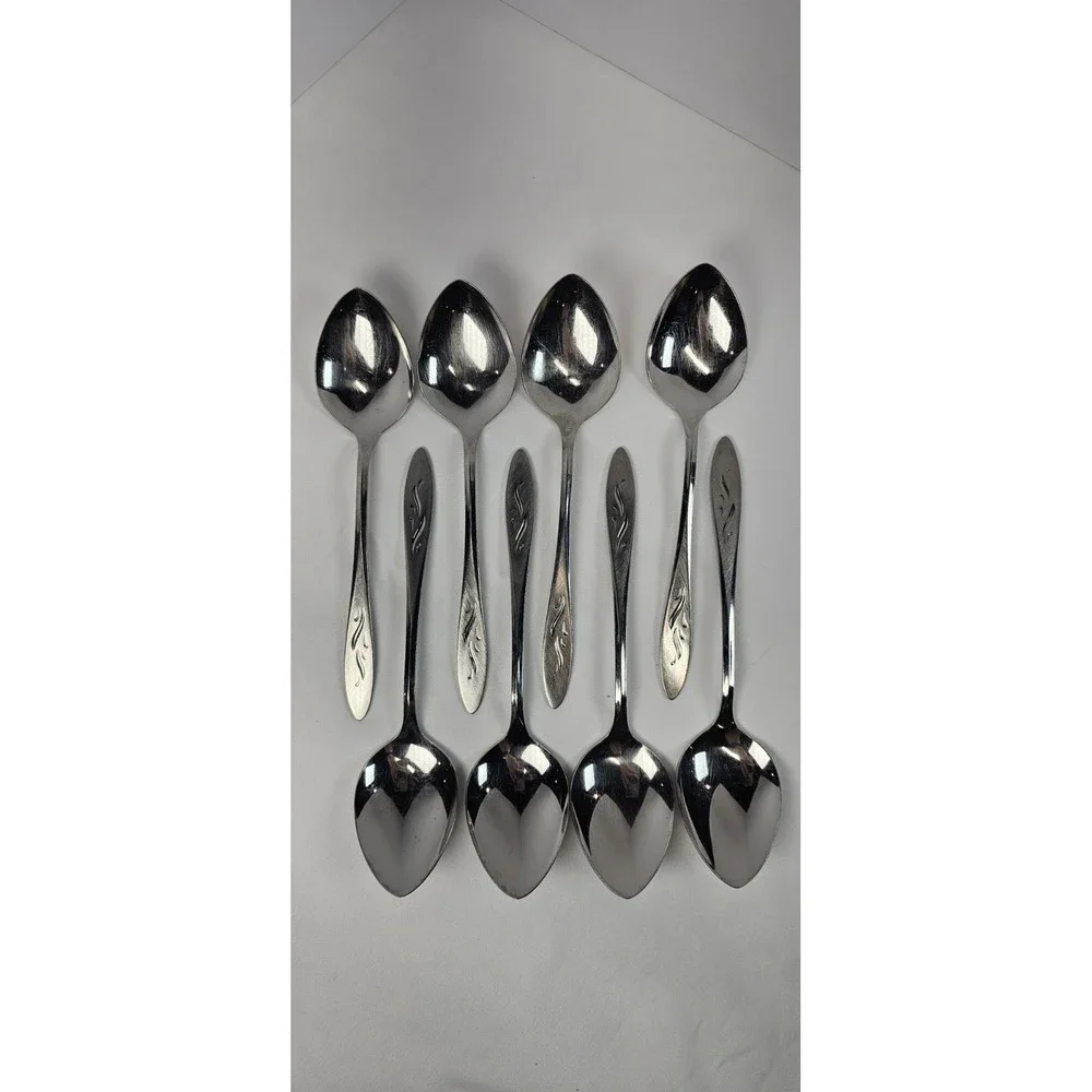 Oneida Ember Glow Stainless Steel Tablespoons Set‎ of 8 Floral Flatware